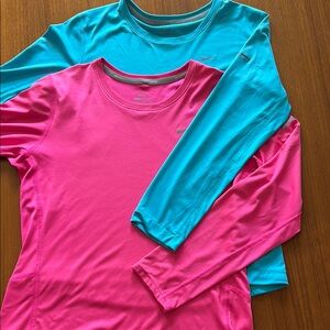 Nike Long Sleeve Dri-Fit Tops, set of 2, size Medium